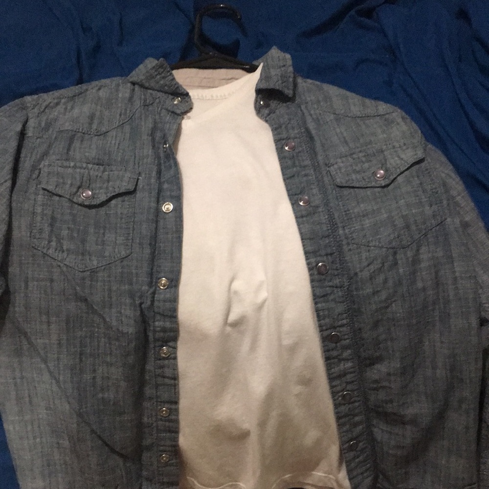 Gray button up - Picture 2 of 2